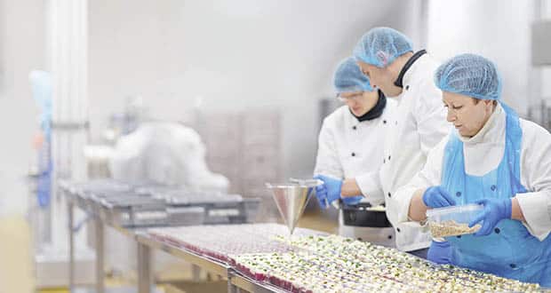 Arbeit in der Convenience-Herstellung