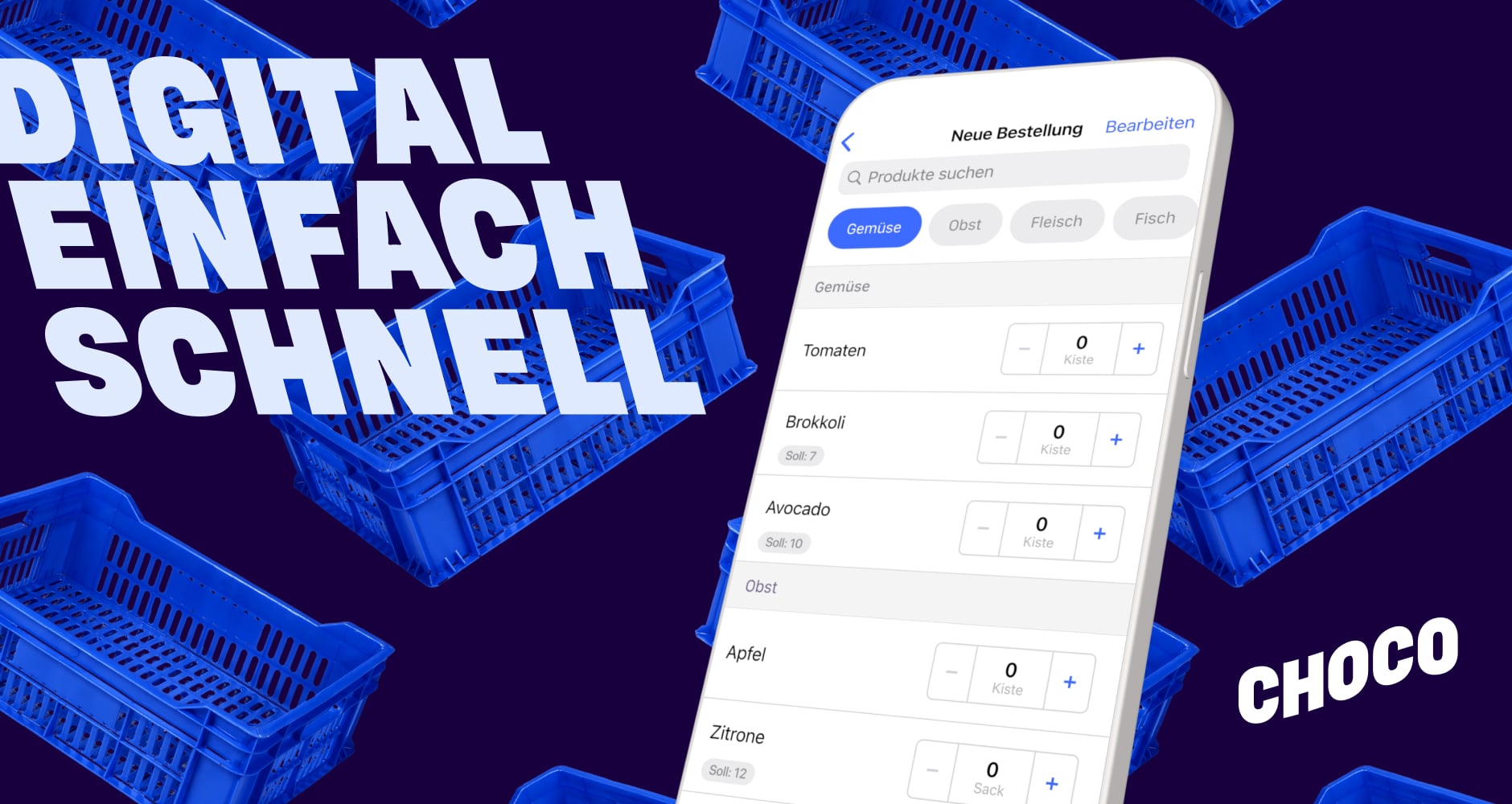 Die Bestell-App Choco vereinfacht die Produktsuche und die Bestellprozesse: Alle Bestellungen laufen über eine einzige Benutzeroberfläche.