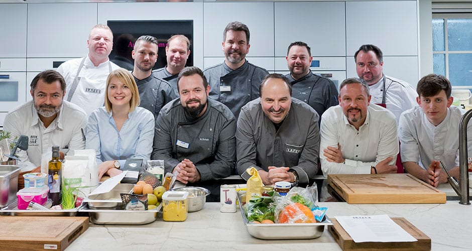 Das Team der Augustinum Gastronomie präsentiert mit Johann Lafer das neue Vitalmenü.