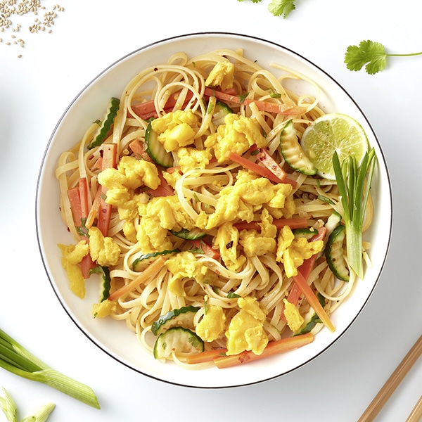 Asia-Nudeln mit Rührei